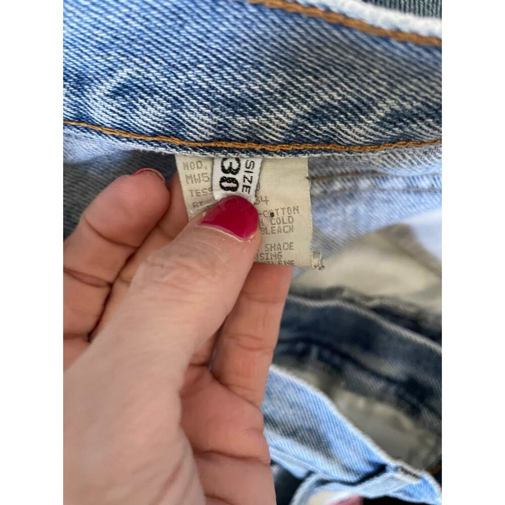 Moschino Vintage High Rise Straight Designer Italy Denim Jeans Blue Size 26 - Picture 6 of 7